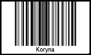 Barcode des Vornamen Koryna