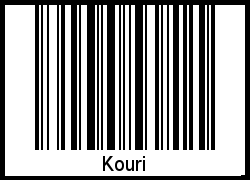 Barcode des Vornamen Kouri