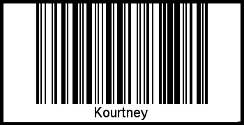 Barcode des Vornamen Kourtney