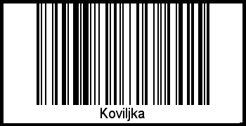 Barcode des Vornamen Koviljka