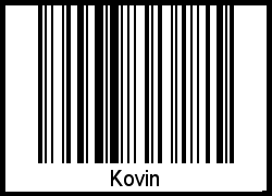 Interpretation von Kovin als Barcode