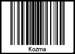 Barcode des Vornamen Kozma