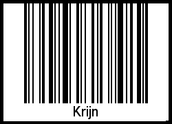 Krijn als Barcode und QR-Code