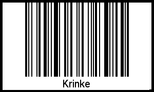 Der Voname Krinke als Barcode und QR-Code