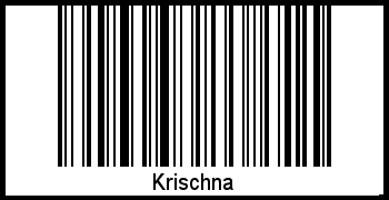 Der Voname Krischna als Barcode und QR-Code