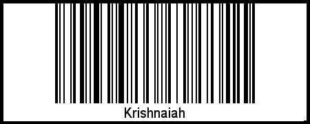 Barcode des Vornamen Krishnaiah