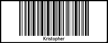 Interpretation von Kristopher als Barcode