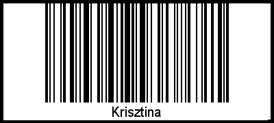 Der Voname Krisztina als Barcode und QR-Code