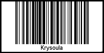 Barcode des Vornamen Krysoula