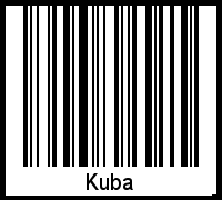 Barcode des Vornamen Kuba