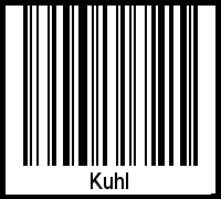 Barcode des Vornamen Kuhl