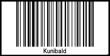 Barcode des Vornamen Kunibald