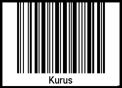 Der Voname Kurus als Barcode und QR-Code