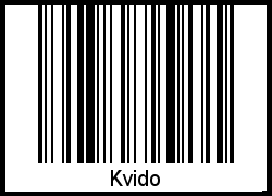 Barcode des Vornamen Kvido