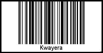 Barcode des Vornamen Kwayera