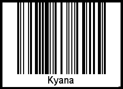 Interpretation von Kyana als Barcode