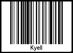 Barcode des Vornamen Kyell