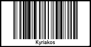 Kyriakos als Barcode und QR-Code