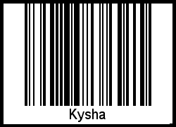 Barcode des Vornamen Kysha