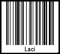 Der Voname Laci als Barcode und QR-Code
