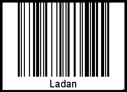 Barcode des Vornamen Ladan