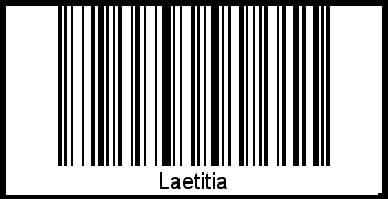 Barcode des Vornamen Laetitia
