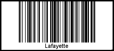 Interpretation von Lafayette als Barcode