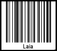 Barcode des Vornamen Laia