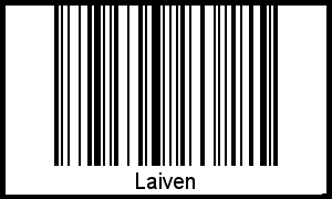 Der Voname Laiven als Barcode und QR-Code