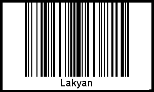 Der Voname Lakyan als Barcode und QR-Code