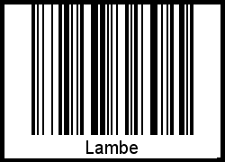 Interpretation von Lambe als Barcode