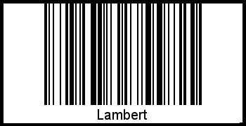 Barcode des Vornamen Lambert