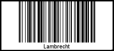 Der Voname Lambrecht als Barcode und QR-Code