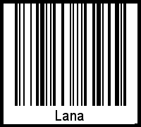 Barcode des Vornamen Lana