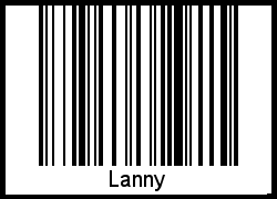 Der Voname Lanny als Barcode und QR-Code