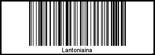 Der Voname Lantoniaina als Barcode und QR-Code