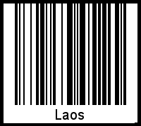 Laos als Barcode und QR-Code