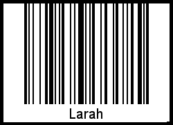 Interpretation von Larah als Barcode