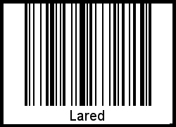 Der Voname Lared als Barcode und QR-Code