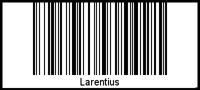 Larentius als Barcode und QR-Code