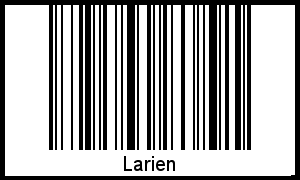 Der Voname Larien als Barcode und QR-Code