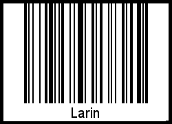 Der Voname Larin als Barcode und QR-Code