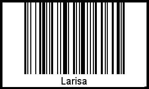 Larisa als Barcode und QR-Code