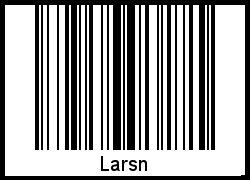 Der Voname Larsn als Barcode und QR-Code