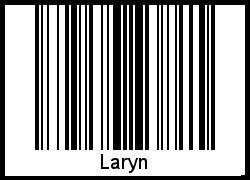Der Voname Laryn als Barcode und QR-Code