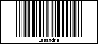 Der Voname Lasandria als Barcode und QR-Code