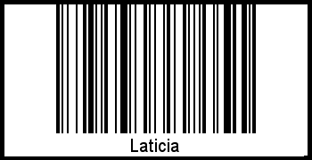 Laticia als Barcode und QR-Code