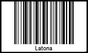 Barcode des Vornamen Latona