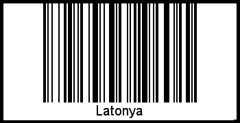 Barcode des Vornamen Latonya