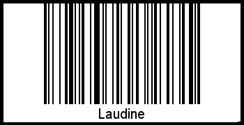 Der Voname Laudine als Barcode und QR-Code